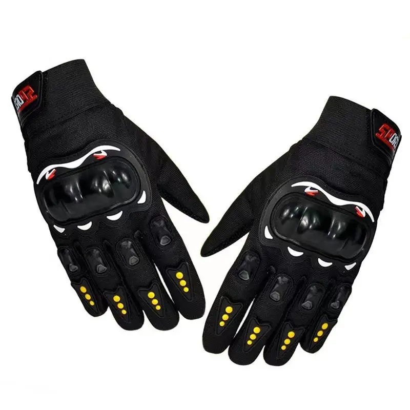 Locomotive gloves protective shell joint protection motorcycle gloves sports breathable non-slip long finger touch screen riding gloves