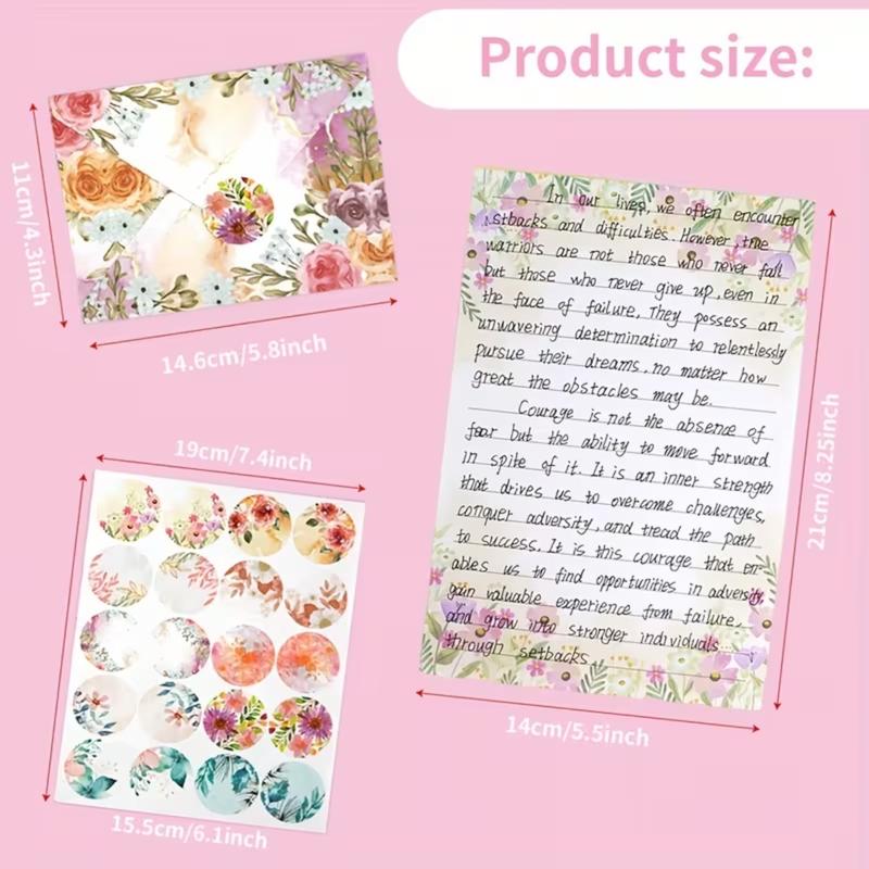 160 Pcs Letter and Envelope Set, DIY Handmade Double-sided Writing Paper Gift Invitation Letter, Suitable for Weddings, Birthdays, Holidays, and Gift DIY