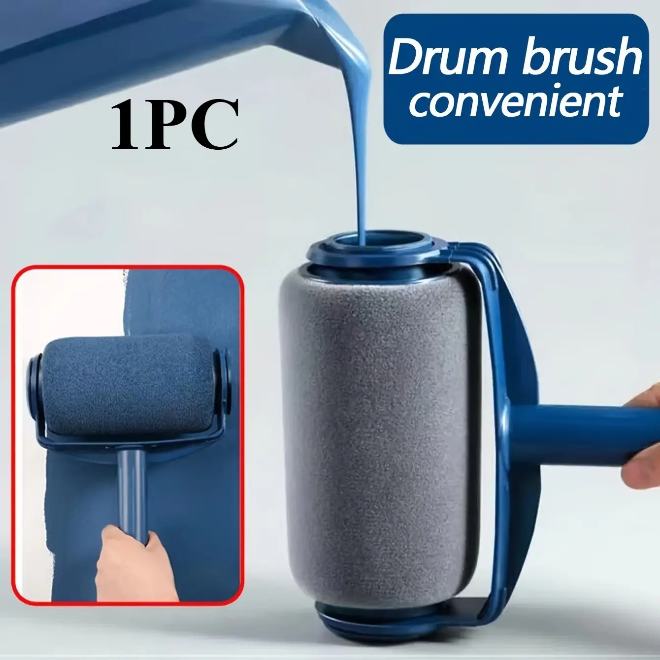 7 Inch Paint Roller with Extendable Handle, Multipurpose Paint Roller Brush Tool for All Types of Paints & Stains