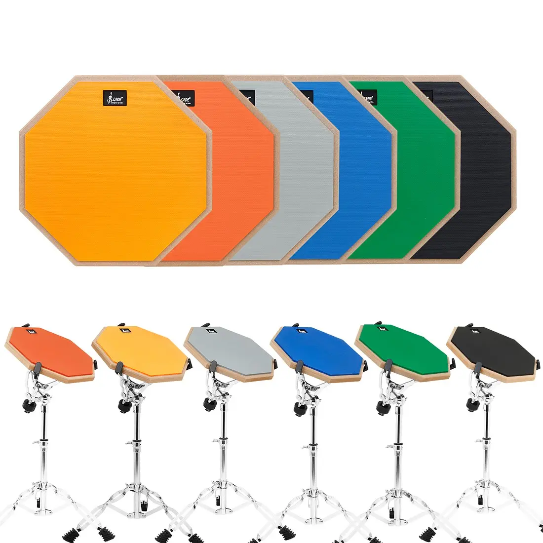 Slade Md197 Pure Rubber 12 Inch Drum Practice Pad Metronome, Ideal for Drummers, Durable and Reliable, Perfect for Daily Training Sessions