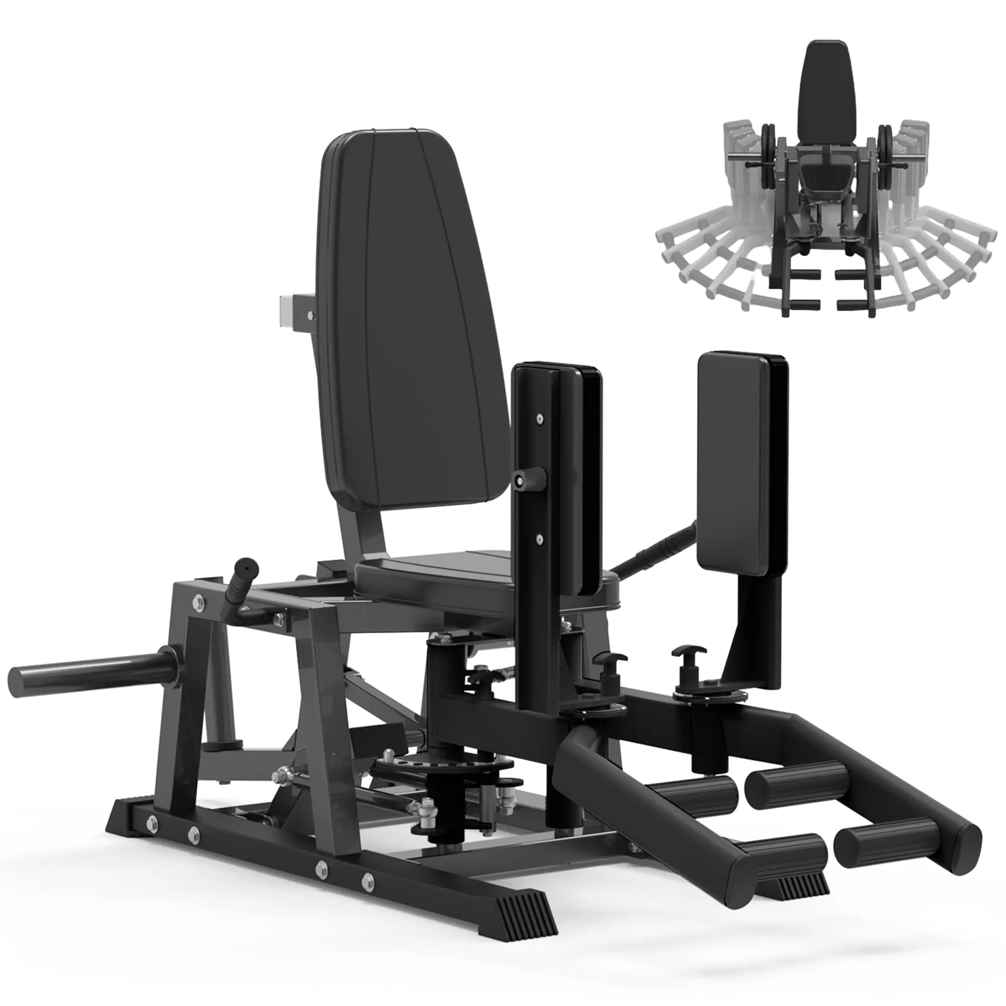 Hip Abductor Machine, Inner and Outer Thigh Machine, Abductor Adductor Machine, Hip Abduction Machine with 6 Levels Gear System & 4-Position Backrest Adjustment, Home Gym Equipment