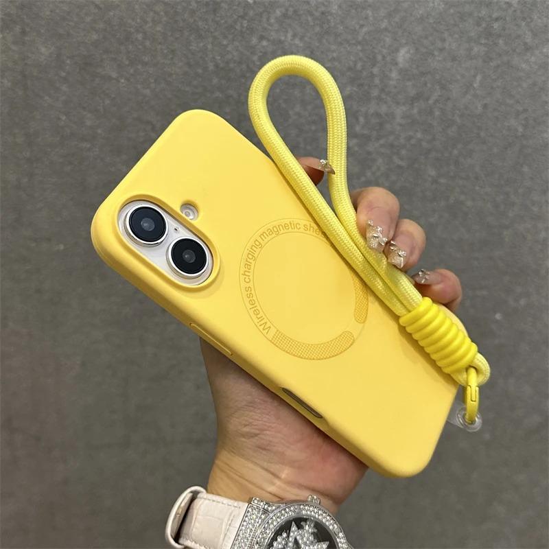 Magnetic Case with Wrist Strap| [Color] MagSafe Stand For iPhone11 iphone 12 -17 [Model]