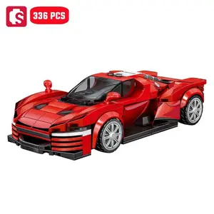 SEMBO Sports Car Assemblage Building Blocks MOC Racing Vehicle, Technical Auto Models Car Construction Set For Boys Toys Gifts