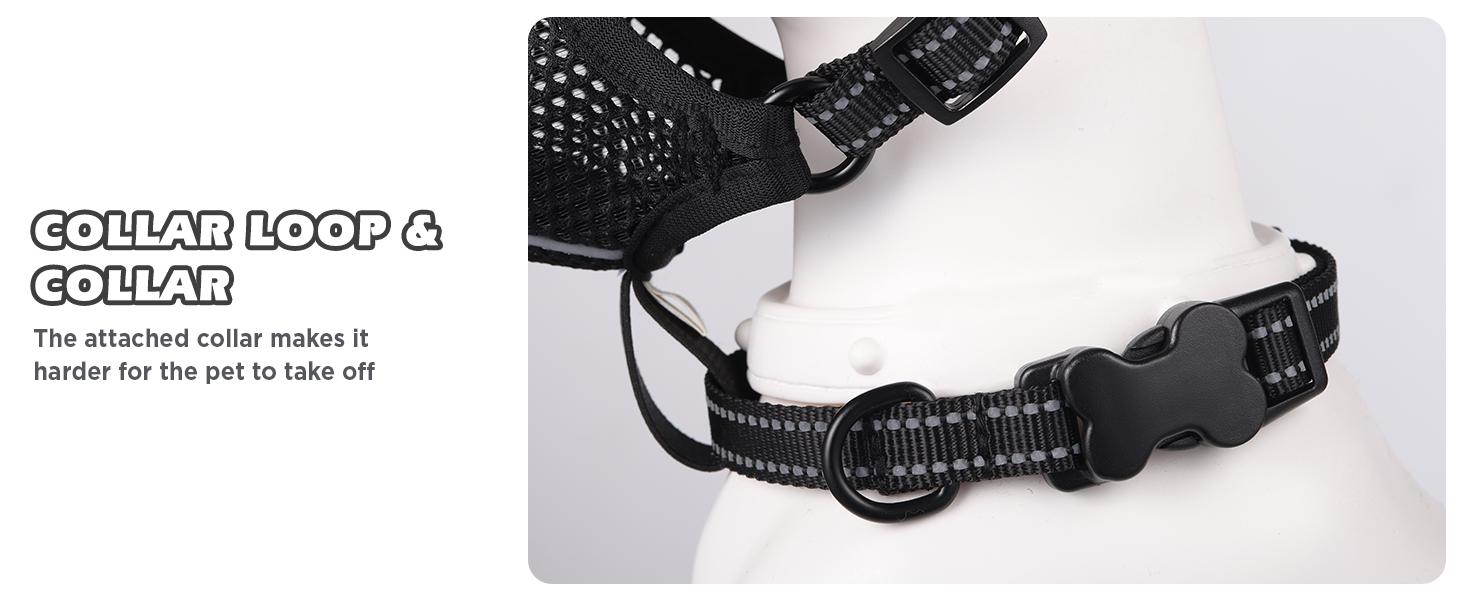 Dog Muzzle,Mesh Soft Muzzle for Small Medium Large Sized Dogs, Breathable Reflective Adjustable Puppy Muzzles with Collar for Scavenging Grooming Biting Chewing,Allows Panting and Drinking
