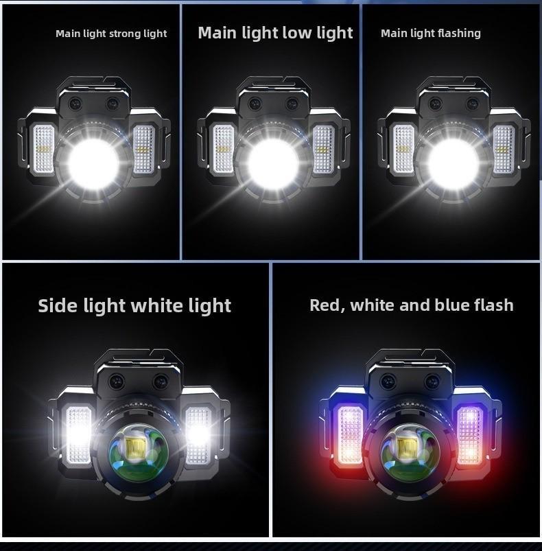 Tuffenough Led headlamp, USB Rechargeable Headlamp Flashlight, Smart Sensor Switch Dimmable Waterproof Emergency Light, Suitable for Adventure, Outdoor, Camping