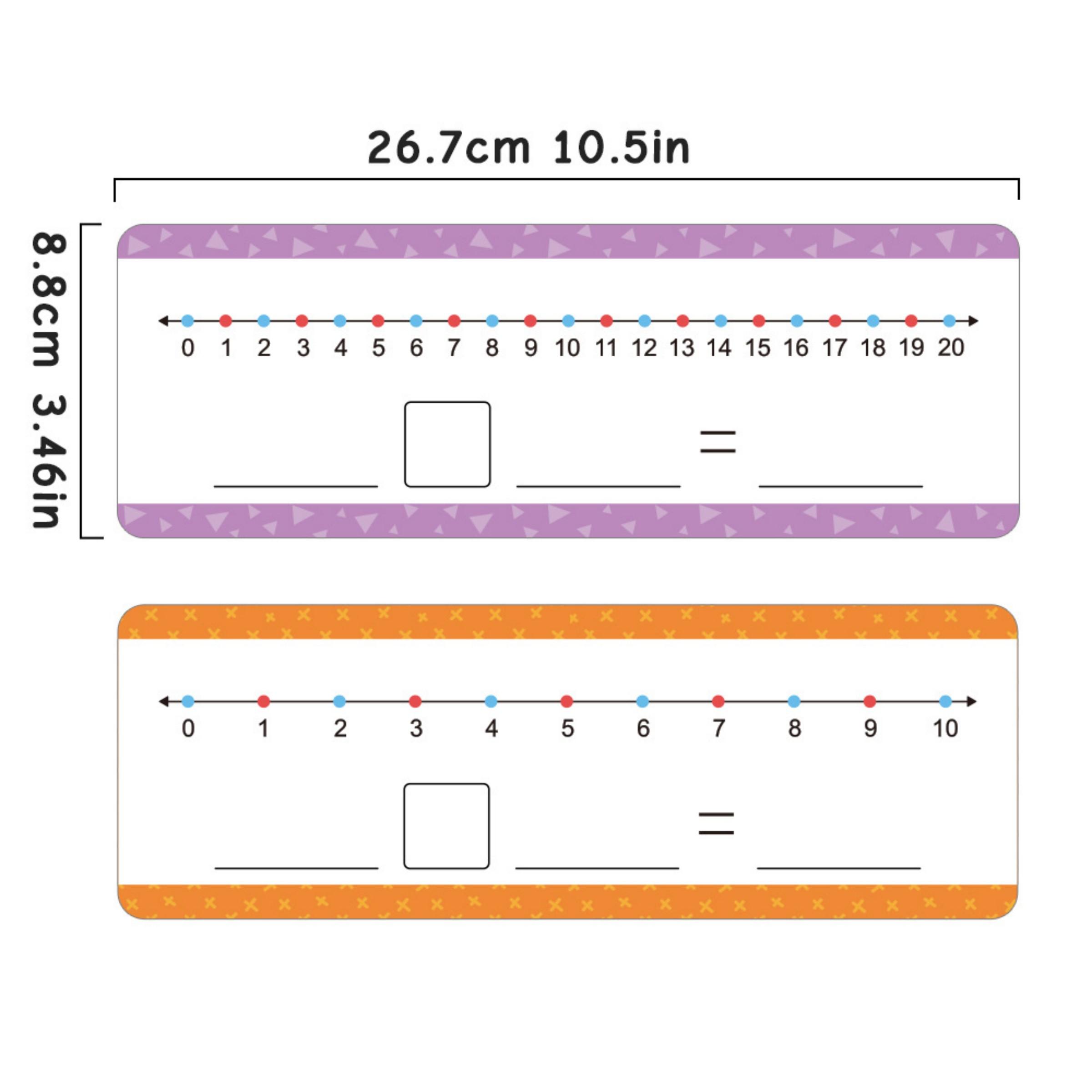 0-20 Number Line Flash Cards, 16 Erasable Cards with 2 Markers, Math Addition Subtraction Practice for Kids, Educational Learning Tool, Math Learning Tools