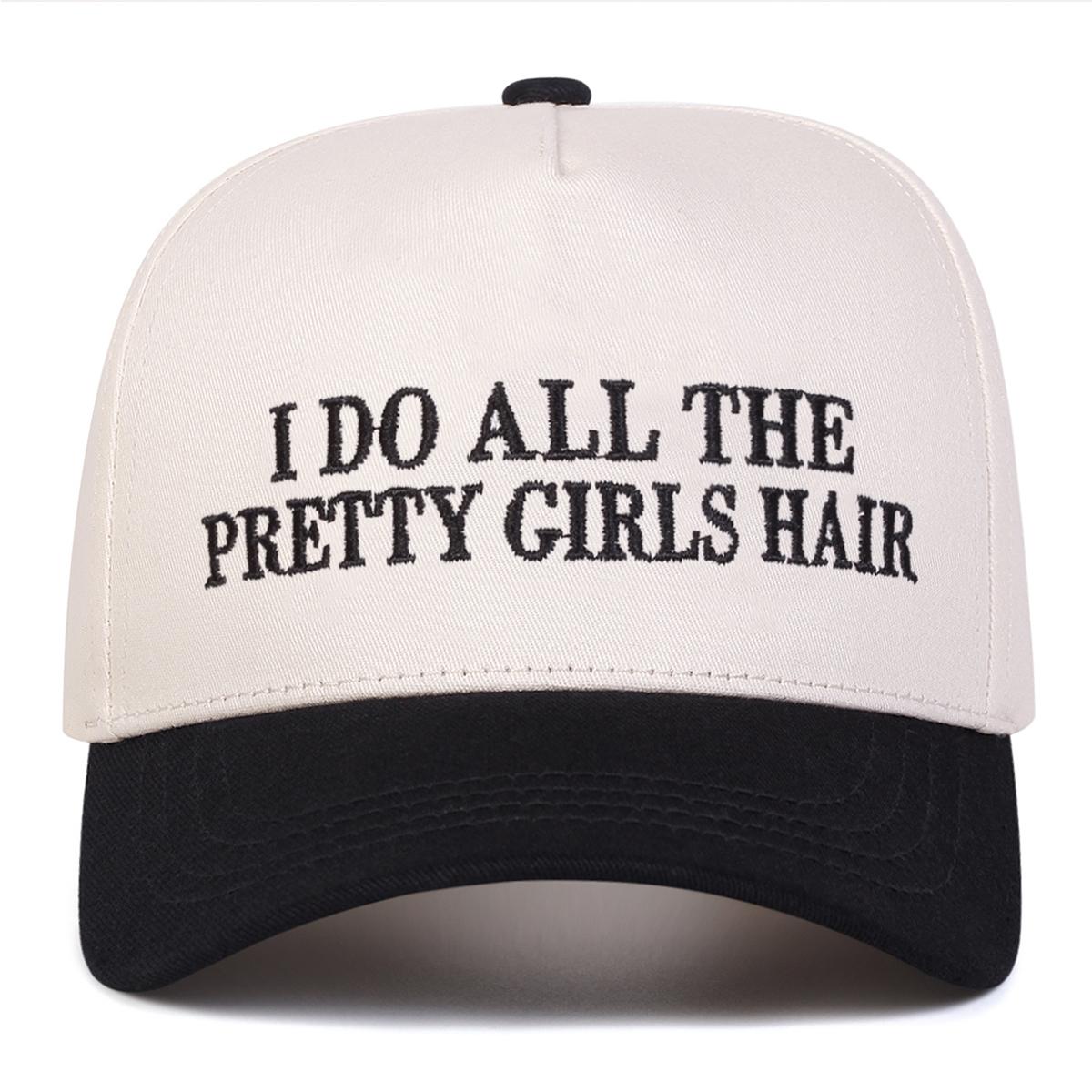 Unisex PRETTY GIRLS HAIR Letter Embroidery Baseball Caps Spring Autumn Outdoor Adjustable Casual Hats Sunscreen Hat Sports Cap