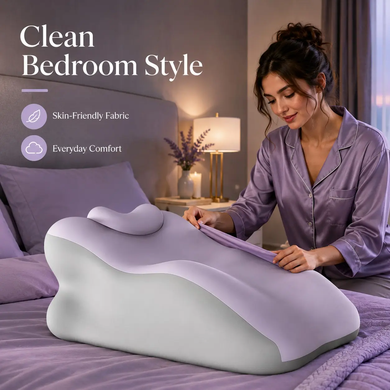 Double Person Home Leisure Waist Cushion Pillow with Small Pad, Multi-Functional Back Support, Soft and Durable, Washable, Dxz-07