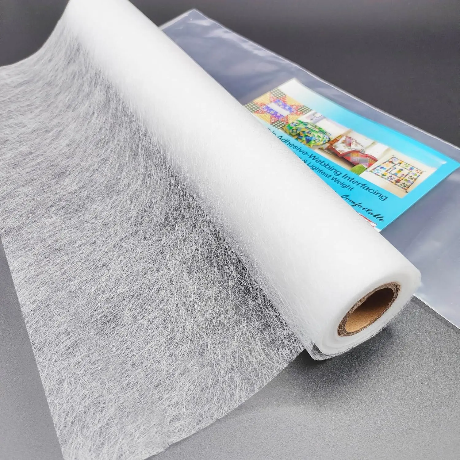 12''×5Yards Extremely fine fusible Webbing,Sheer fusible interfacing,Lightweight bonding for The Applique Quilting,Trace Transfer.(White)