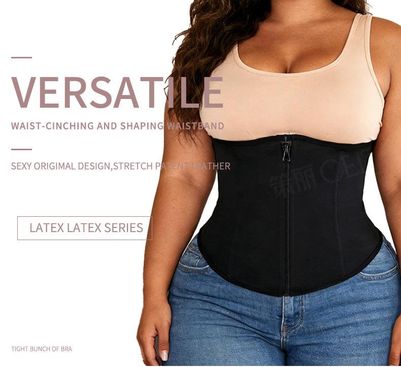 Waist Trainer Exercise Corset European and American Plus Size Waist Cincher Hourglass Waist Shaper Zipper Button Shapewear