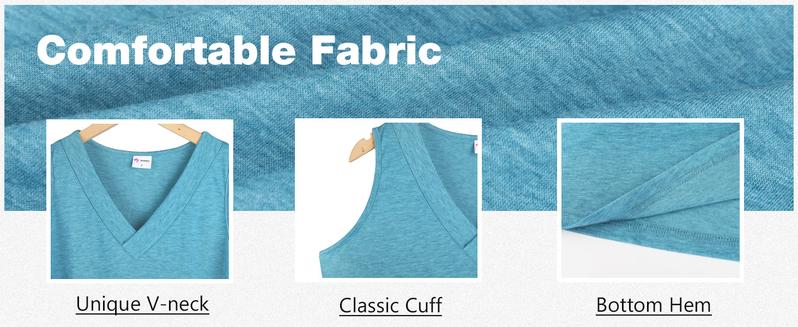 WIHOLL Tank Tops for Women Summer V Neck T Shirts Trendy Sleeveless Basic Tee Loose Fit 2025 Fashion