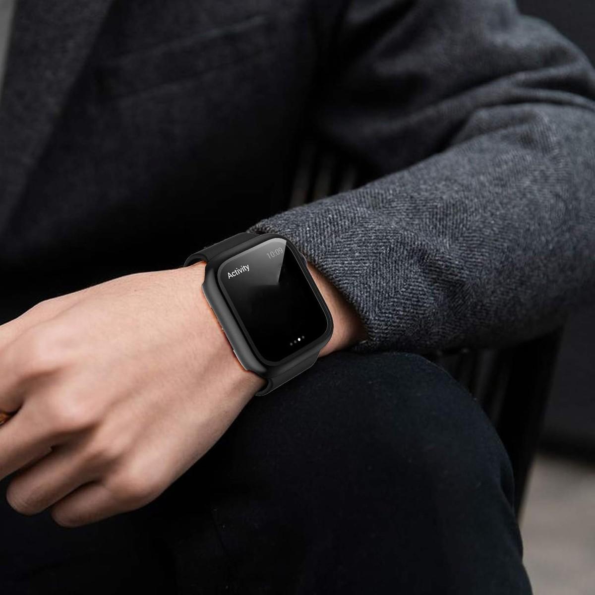 Apple Watch Hard PC Case – Built-in Tempered Glass Screen Protector, Ultra-Thin Full Coverage, 38-49mm