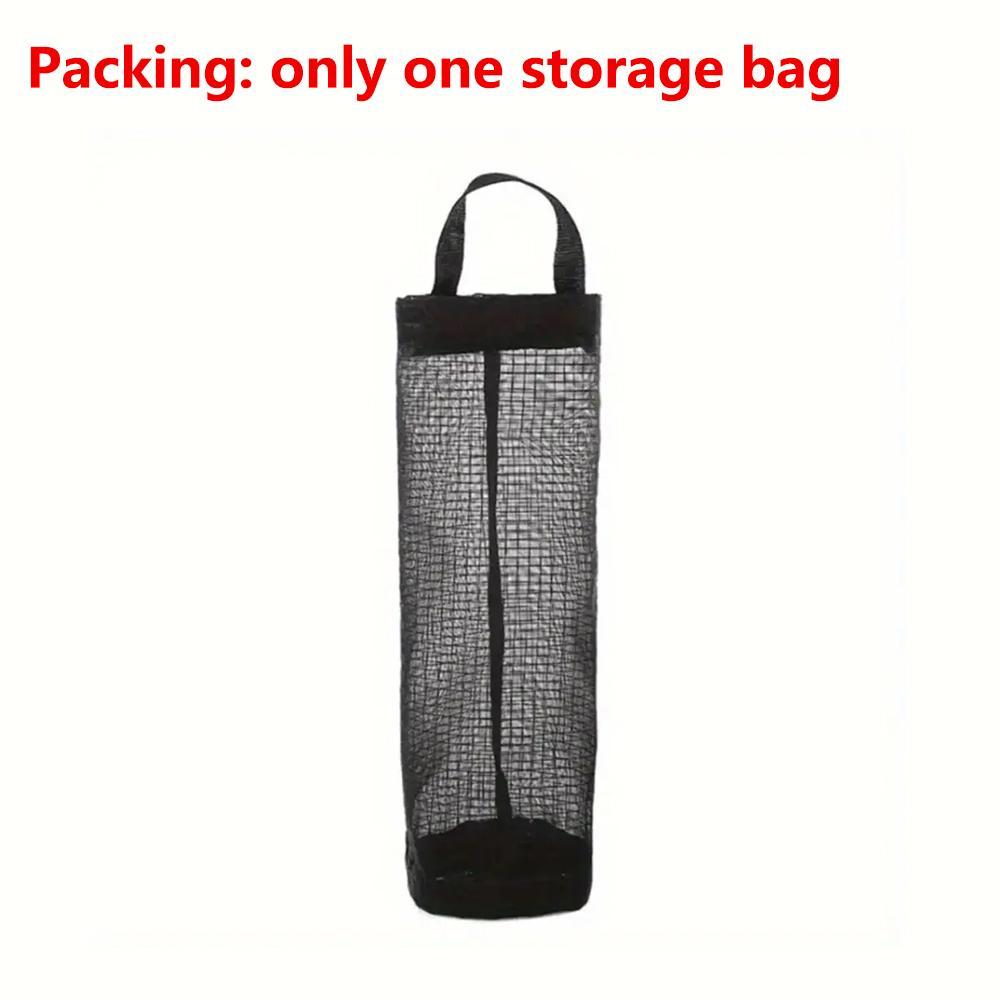 Space Saving Mesh Waste Bag Organizer, 1 Count/2 Counts Wall Mounted Garbage Bag, Household Shopping Bag Storage Container for Home Kitchen