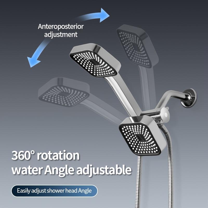1 High Pressure Shower Head, ABS Material, One Combo Set and One Single Fixed Shower Head Option