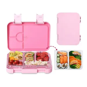 Food Grade Tritan Material Lunch Box, 4-6 Compartments, Microwave Safe, Leakproof Design, Back to School