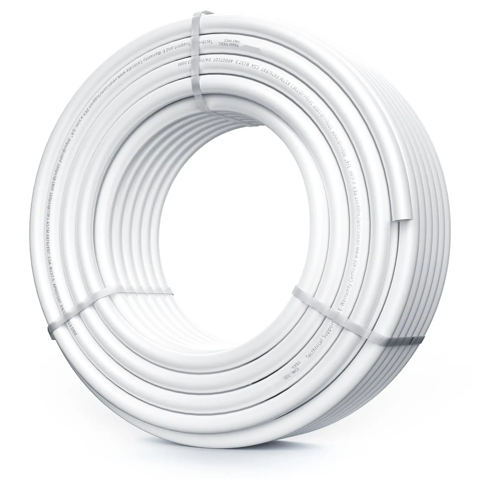 PEX Pipe 3/4 Inch, 100 Feet Length PEX-A Flexible Tubing For Potable Water Supply, PEX Water Lines For Hot And Cold Water, Easy Installation, Durable Plumbing Tubing With Free Cutter, White