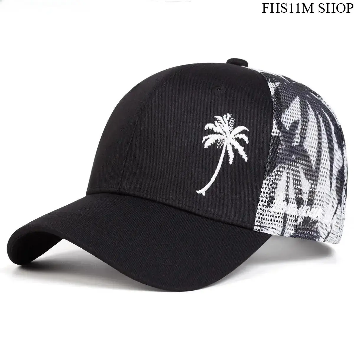 Coconut Tree Embroidered Dad Hat Breathable Woven Adjustable Beach Travel Tropical Aesthetic VacationTok Summer Essentials Unisex Premium Baseball Cap, Beach Hat, Woven Fabric, One Size, Outdoor Sport