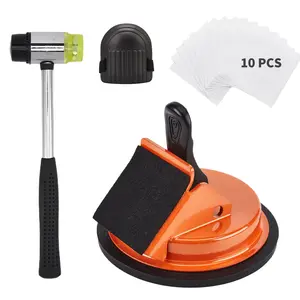🔧 Laminate & Hardwood Flooring Gap Repair Kit – 45° Suction Cup, Rubber Mallet, 10 Reusable Pads & Knee Pad – Precision Floor Installation Clamp Tool