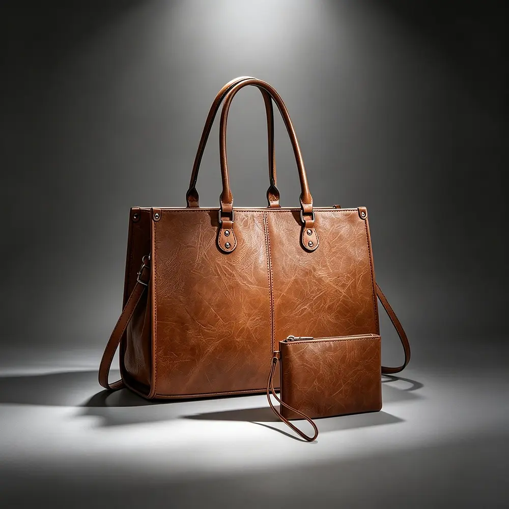 Women's Leather Tote Bag, Crossbody Shoulder Bag, Fashion Commute Cowhide Shopping Bag, Genuine Leather Messenger Bag with Handle