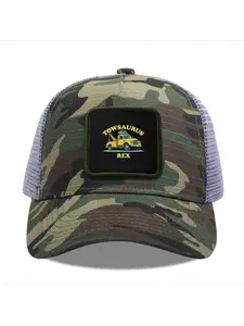 Funny T Rex Tow Truck Driver Camouflage Mesh Baseball Cap for Men & Women - Adjustable Snapback Trucker Hat, Breathable Back for Hiking, Fishing, Camping, Golf & Casual Outdoor Attire Camouflage Random