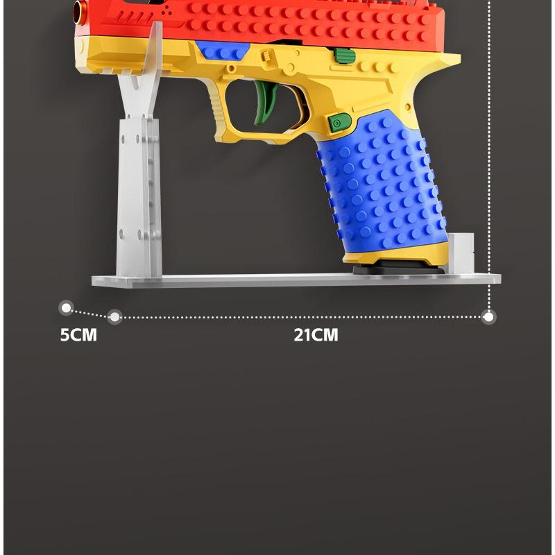 Glock building block assembly SIG17 firing toy pistol burst shell throwing boy DIY soft bullet gun science and education model