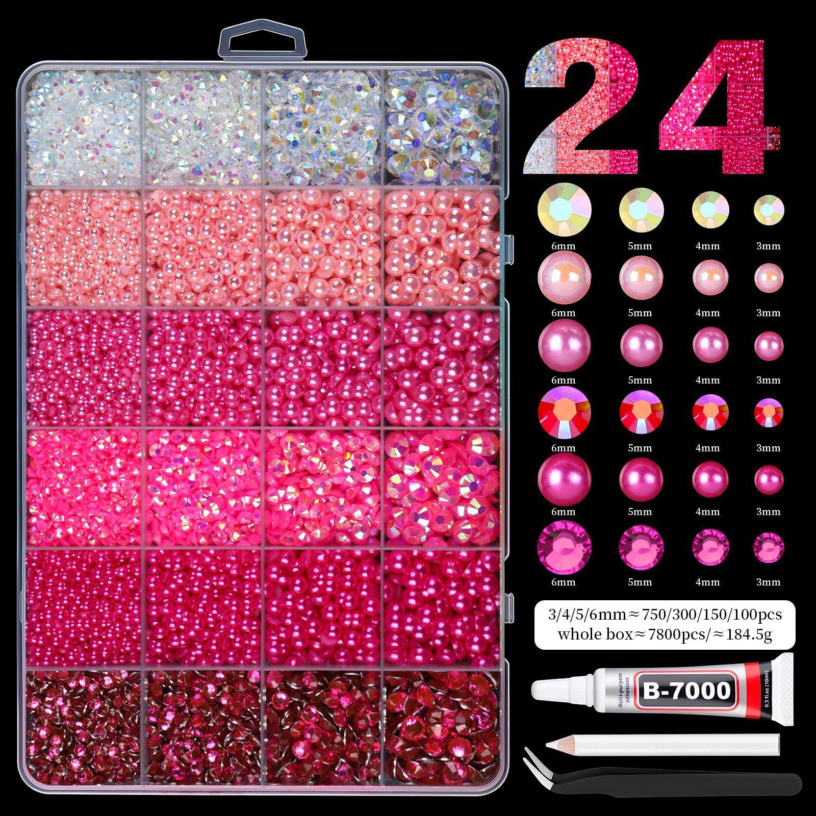 Adult Toys - Rhinestone Pearl Resin Flat Bottom Diamond DIY Jewelry Set