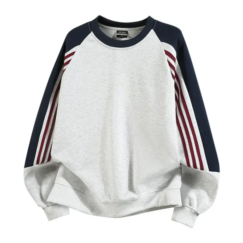 Crewneck sweatshirt, crewneck athletic sweatshirt for students, couples’ crewneck sweatshirt, heavyweight color-block crewneck sweatshirt, high-street new arrival for spring/autumn # SummerWins # fathersdaygift