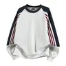 Male Clothing Cotton Long-Sleeve Colorblock Crew Neck Heavyweight Sweatshirt - High-Street Spring/Autumn New Arrival, Casual Classic Everyday Tops Gift for Students