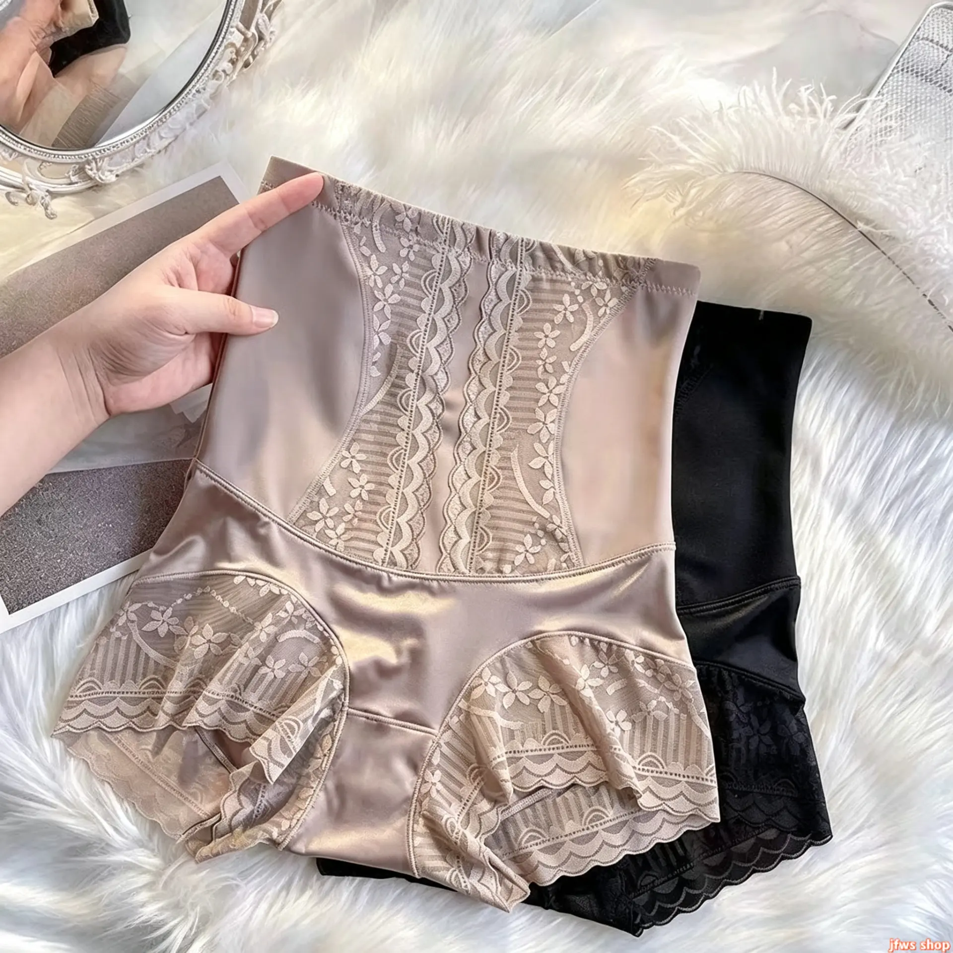 High Waist Tummy Control Shapewear Panties for Women with Butt Lifting Hip Enhancer Firm Compression Slimming Body Shaper Plus Size Firm Control Mid Thigh Smoothing Seamless Design For Daily Wear Postpartum Recovery Workout Dance Party Date Night Gift tik