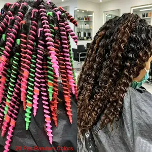 20Pcs Spiral Hair Curler, Ionic Styling Roller for DIY Hairstyle, Add Volume & Layer Hair