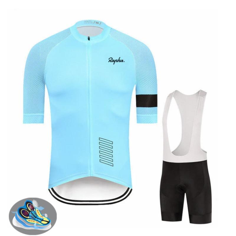 New summer cycling suit men's mountain bike white short-sleeved top competitive road cycling clothing cycling suit bib tracksuits men