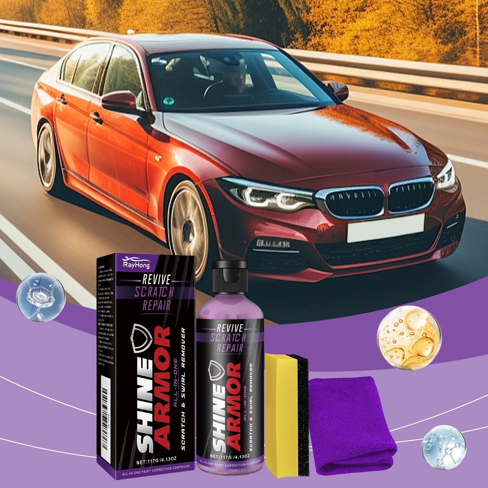 Eelhoe Car Scratch Care Liquid, Beauty Maintenance Polishing, Paint Surface Repair, Scratch Remover, Automotive Care Product