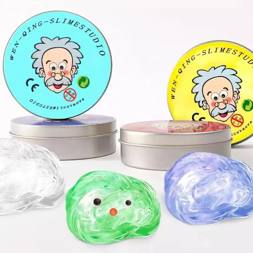 Reusable Putty Liquid Crystal Bouncy Slime Toy Set Kid Safe Mud Stress Relief Color Clay Shape Handmade DIY Handgum Playdough