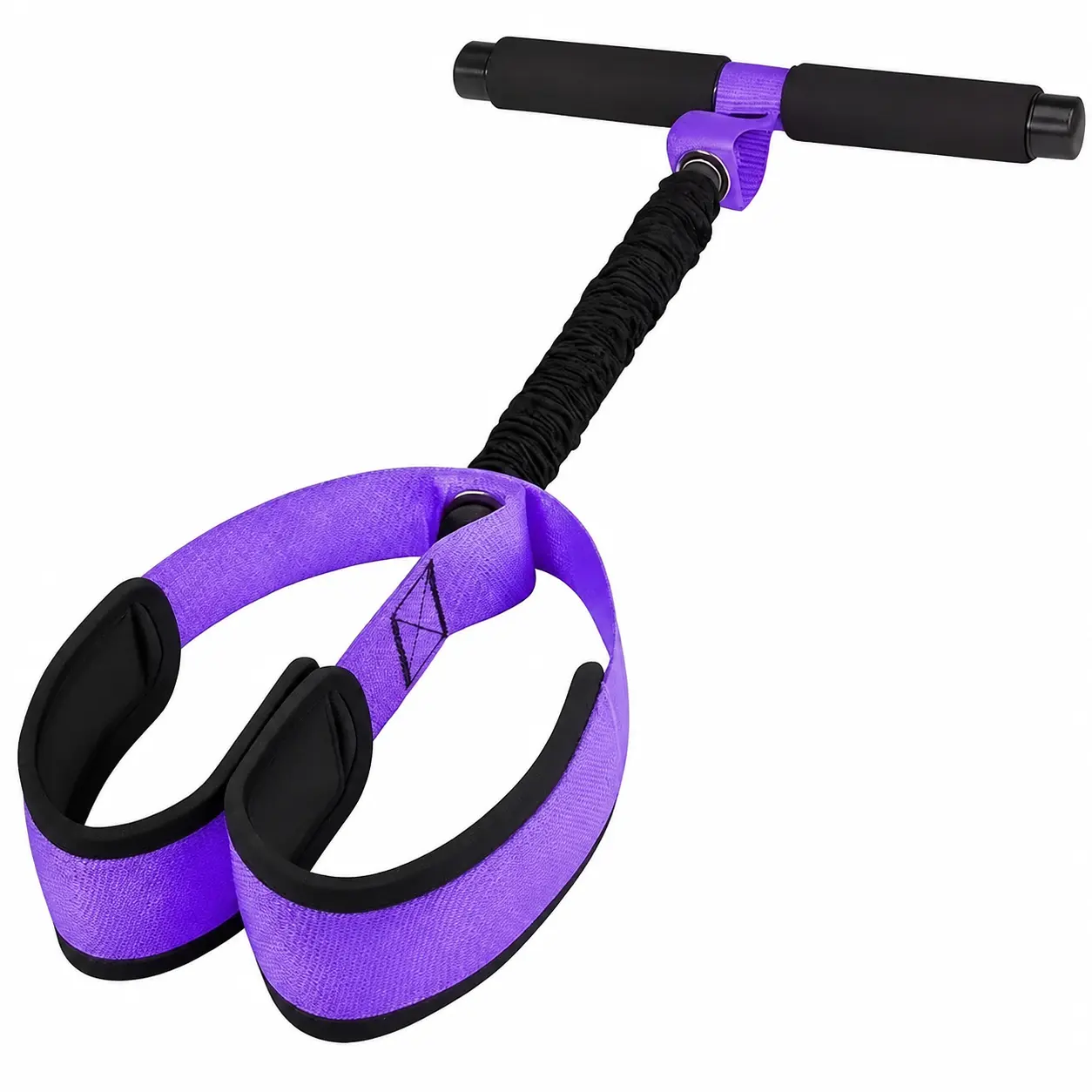 Heavy-Duty 8-Pedal Resistance Puller for Home Fitness—Elastic Cord Sit-Up Assist Device Targeting Core Strengthening, Abdominal Engagement, and Lower-Body Toning Without Equipment or Installation