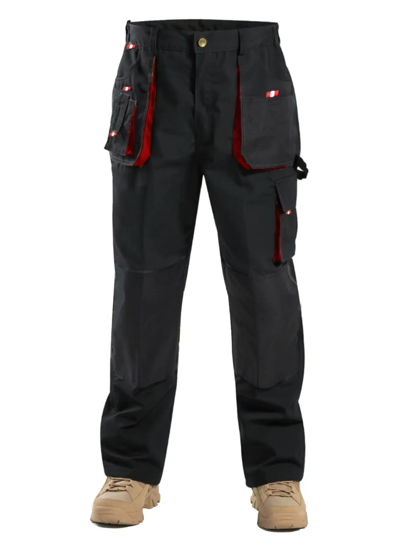 Work Pants with Large Pockets, Multi-Pocket Utility Pants for Auto Repair, Engineering, Camping, Fishing, Farming, Durable Workwear