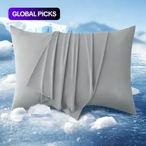 2 pc Cooling Pillowcases Queen King Size, Instantly Cool, Stay Cold All Night, Envelope Closure, Machine Washable for Hot Sleepers & Night Sweats, Gift for Men & Women #GLOBAL PICKS