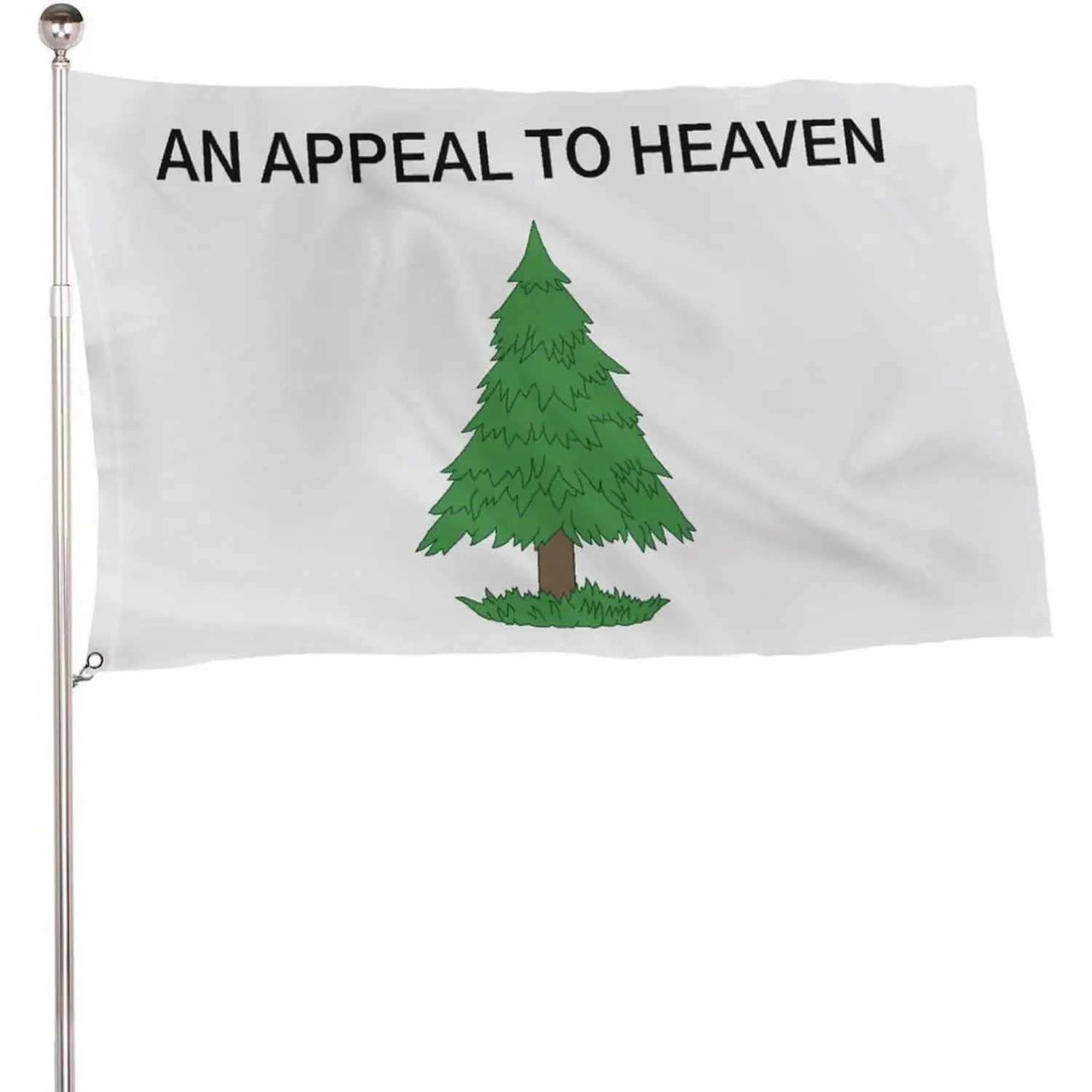 Appeal to Heaven Banner, 5x3 Ft Lightweight 115D Polyester Flag with 2 Metal Eyelets, Banners