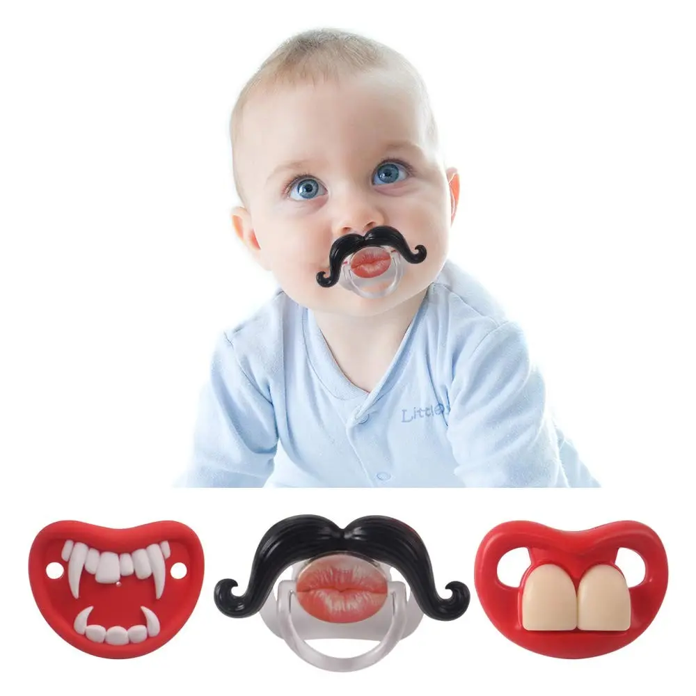 Funny Mustache Pacifiers for Babies, Newborn 0-6-12-18 Months, Infant Toddler Pacifier, Baby Gift for Boys and Girls(Gift)