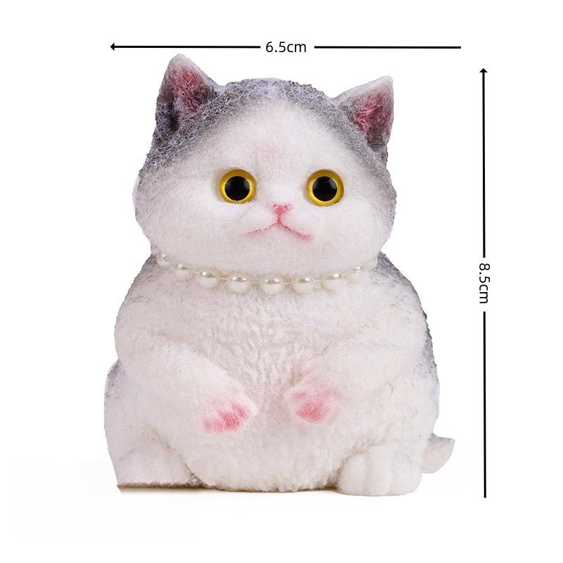 Super cute chubby cat figurine, high-quality handmade realistic figurine, stress-relieving toy. Relief Glutinous Rice Cake
