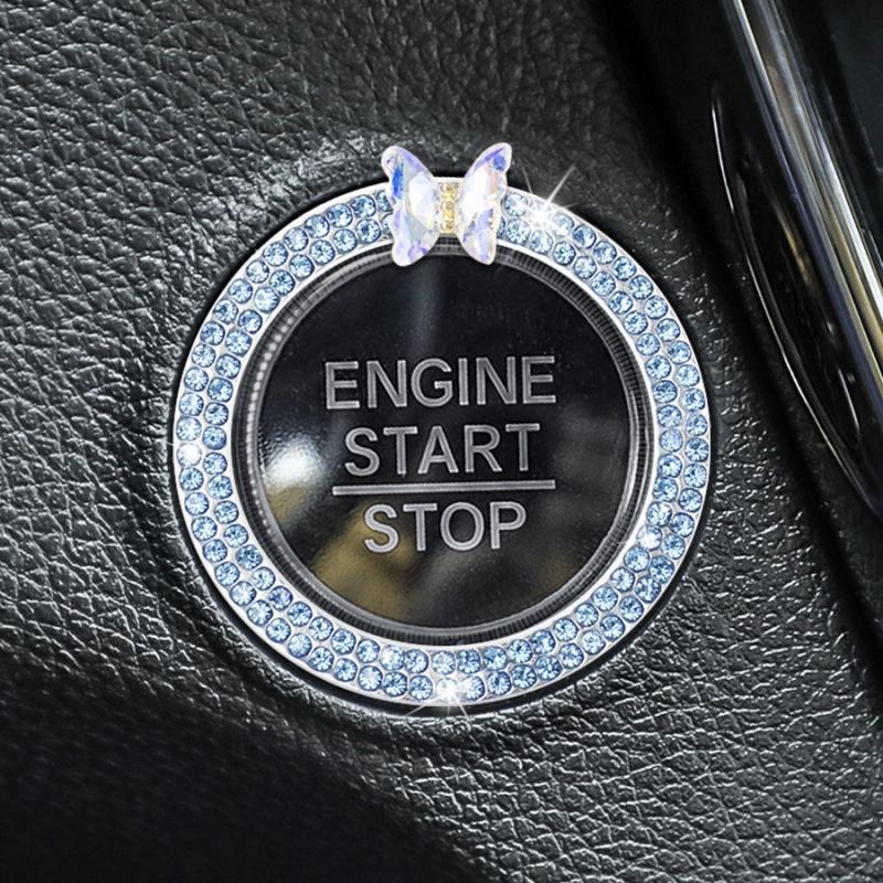 Car Engine Start Stop Button Decoration, Car Accessories for Girls, Car Stuff, Creative Rhinestone Decor Car Engine Start Stop Button Decorative Accessories, Car Decor for Girls, Car Gadgets, Car Interior Decor for Women