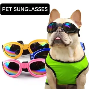 Foldable Pet Dog Glasses, Large Dog Pet Eyewear, Waterproof Dog Protection Goggles, UV Sun Glasses for Pets, Comfortable & Durable Design