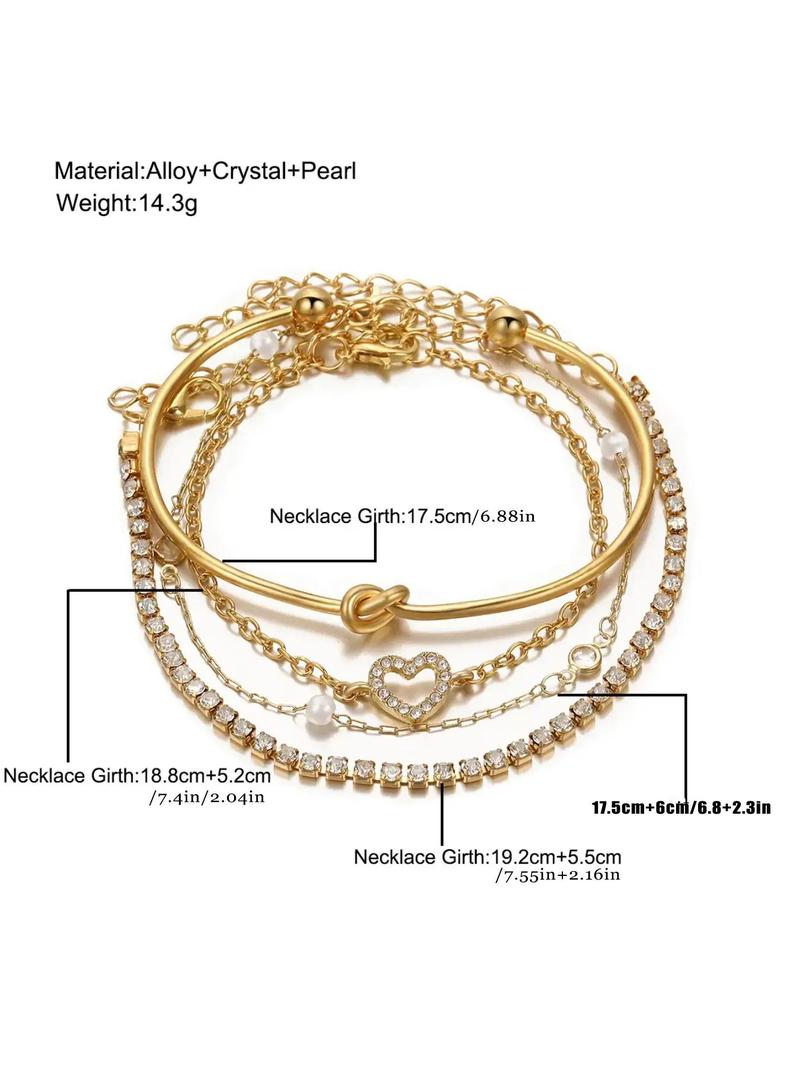 Women's Faux Pearl & Hollow Out Heart Design Bracelets, Open Bangle Bracelet, Simple Design Beaded Bracelet, Party, Daily Clothing Decor, Birthday Gift, Elegant Jewelry Bracelet