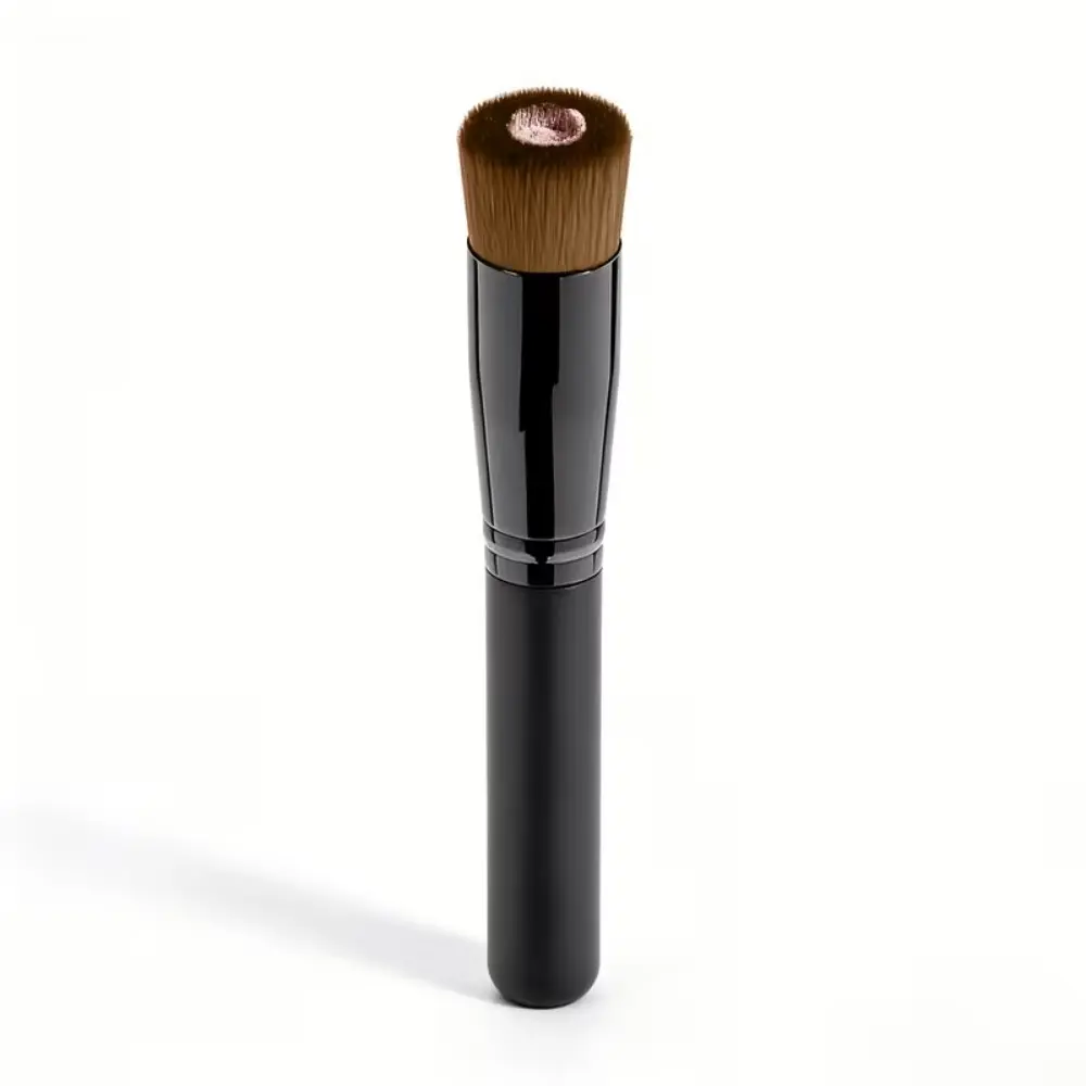 2 Flat Top Makeup Brushes - Flat Top Shape, Includes 2 Brushes, for Liquid, Cream and Powder Cosmetics Application, Concealer Use, Includes Two Brushes.