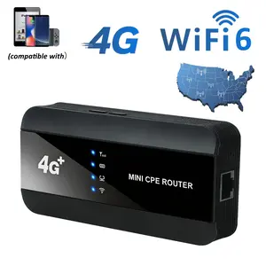 4G Portable WiFi Hotspot,Mobile Hotspot Travel Router with SIM Slot,Pay-As-You-Go Wireless Internet,Supports multiple device connections,3000mAh Battery for RV Camping Road Trips & Americas Travel