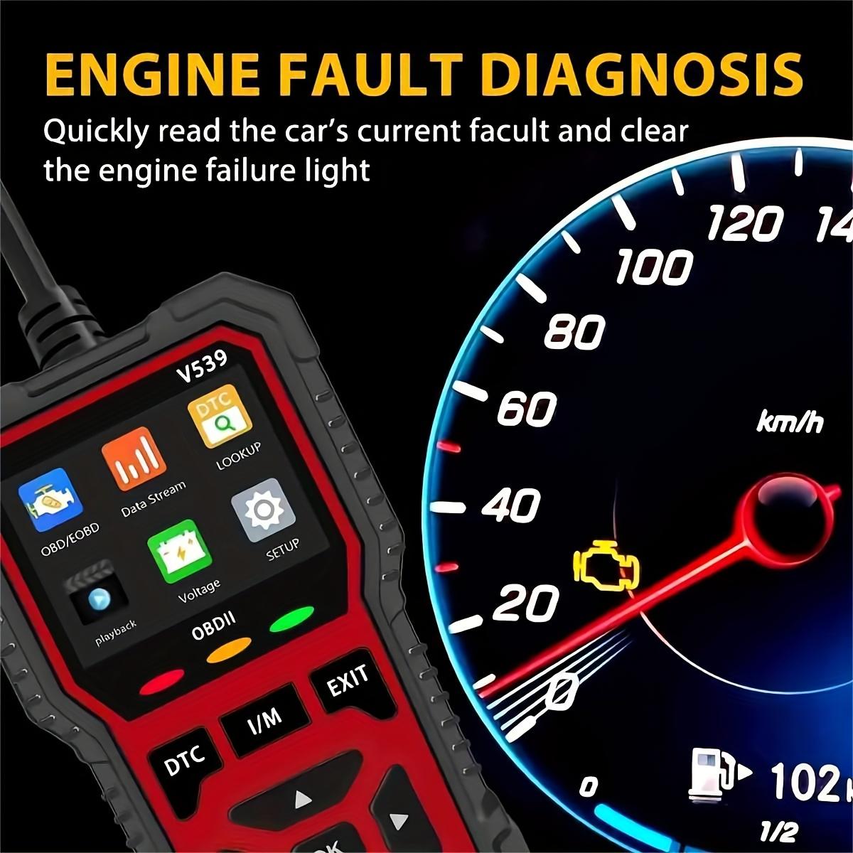 2025 Upgraded V539 OBD2 Scanner Full Functions Engine Code Reader Reset Mode 6 Mode 8 for All OBD2 EOBD Cars 1996 and Newer IM Readiness Check Battery Voltage Test Code Read Erase No Battery Needed