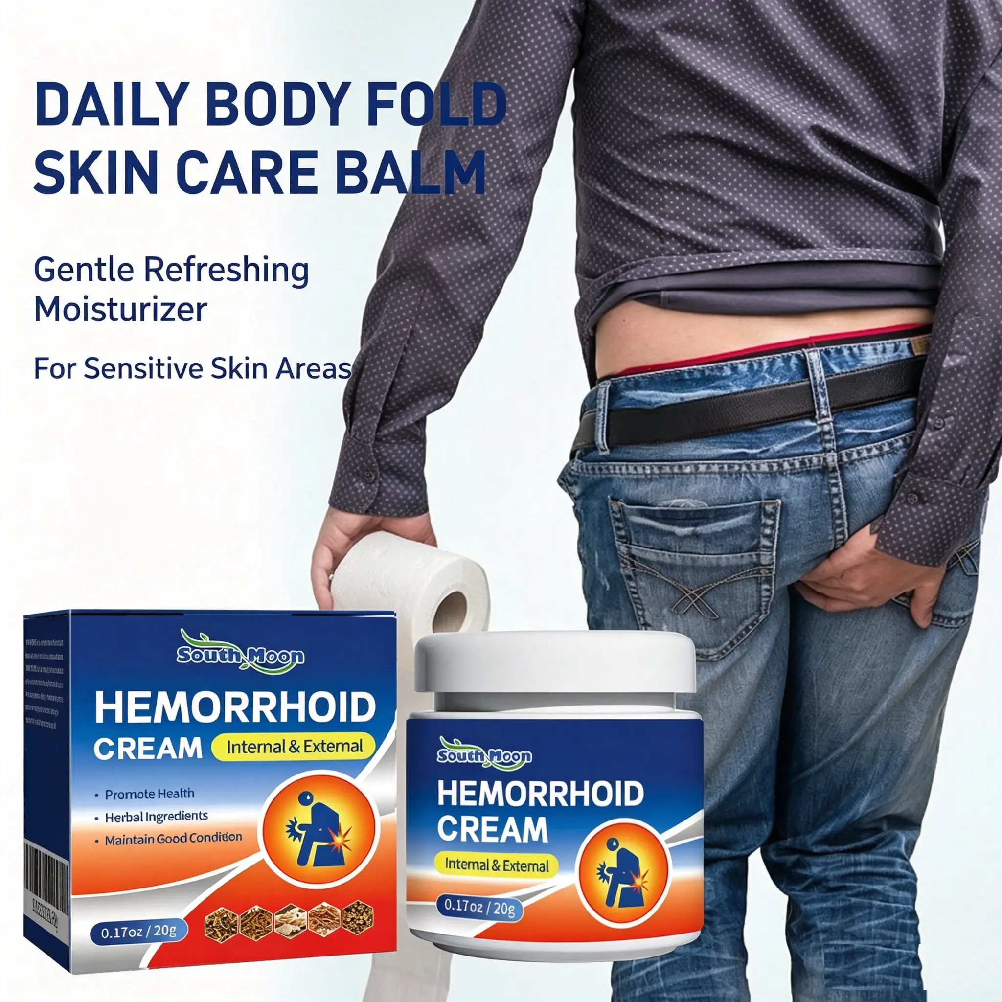 Anal Perineum Care Ointment| Relieves Discomfort, Swelling & Itching, Gentle Skin Balm for External & Internal Irritation, Soothes Soreness & Skin Lumps,leaf,massage herbal relief natural