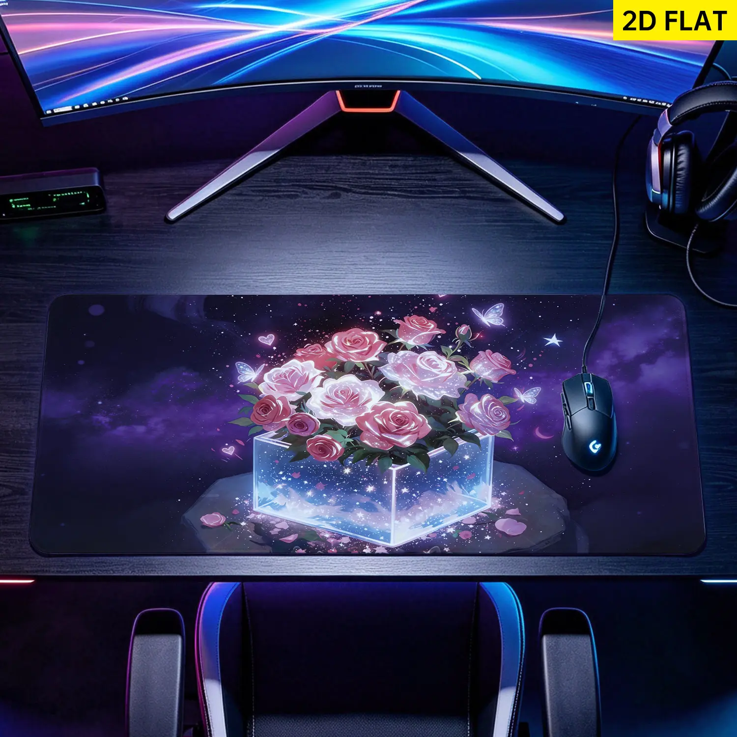 Premium Rectangular 3D Banana Design Gaming Mousepad - Non-Slip Rubber Base, Stitched Edges, Durable, Comfortable, Precise Control, Office Desk Mat for Office Users, Available in 35.4x15.8in, 31.5x15.8in, 31.5x11.8in, 27.5x11.8in Sizes