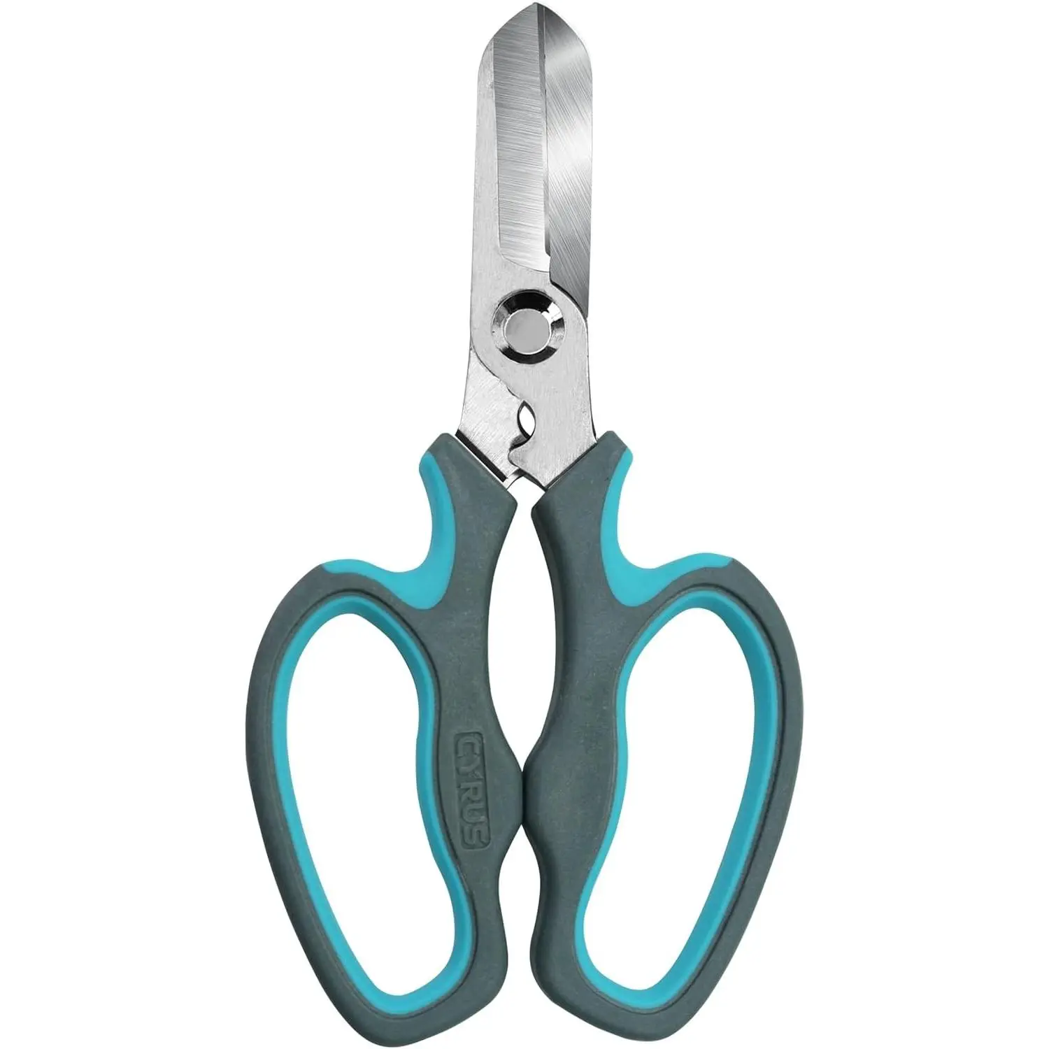 Blue Stainless Steel Floral Shears with Integrated Stab Remover | Sharp Smooth Blades Flower Scissors, Soft Anti-Slip Grips Rose Snips, Perfect For Floral Design And Daily Rose Pruning WorkGift