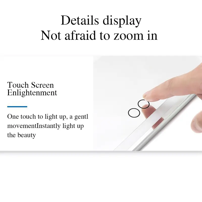 Car Sun Visor Makeup Mirror, LED Touch Screen Adjustable Brightness Auto Interior Makeup HD Mirror, Rechargeable Vanity Mirror,girly car accessories,car stuff Multifunctional Car Led Car Smart Display