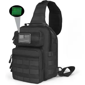 Outdoor single-shoulder crossbody backpack, cycling chest bag/small EDC crossbody chest bag